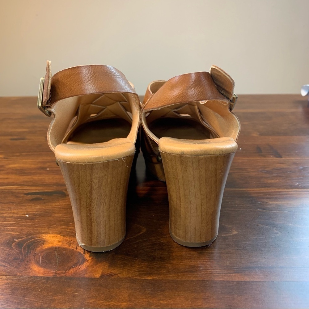 Korks Wynne vegan leather Platform Clog Sandal in Tan size 8 - Picture 11 of 15